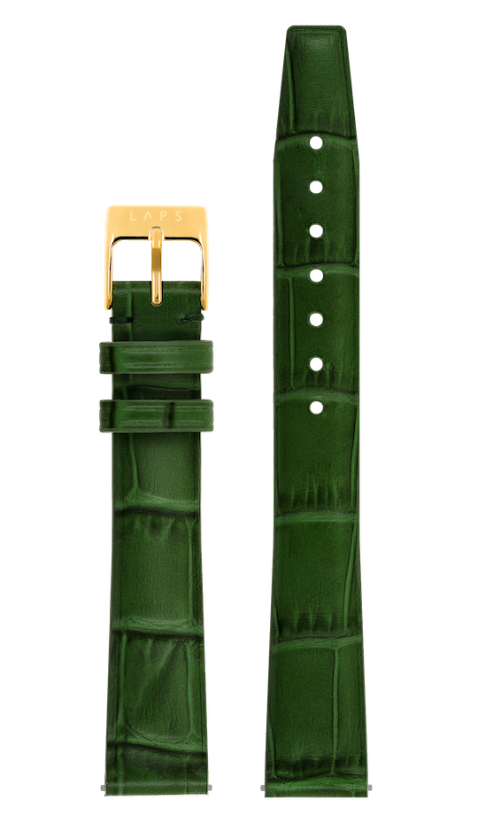 Prima Bracelet - Green Croco Leather
