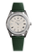 Green Saffiano leather