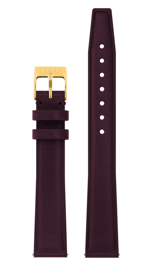 Bracelet Prima - Cuir Aubergine