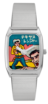 Tekisasu laps watch, metal strap. The Texas rangers japanese picture watch.