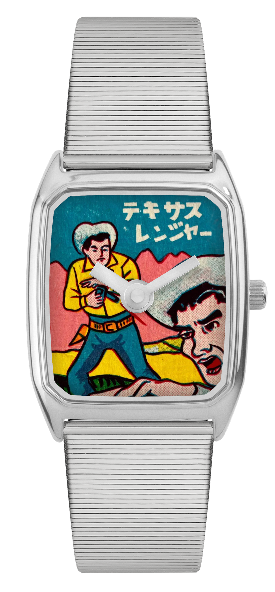 Tekisasu laps watch, metal strap. The Texas rangers japanese picture watch.